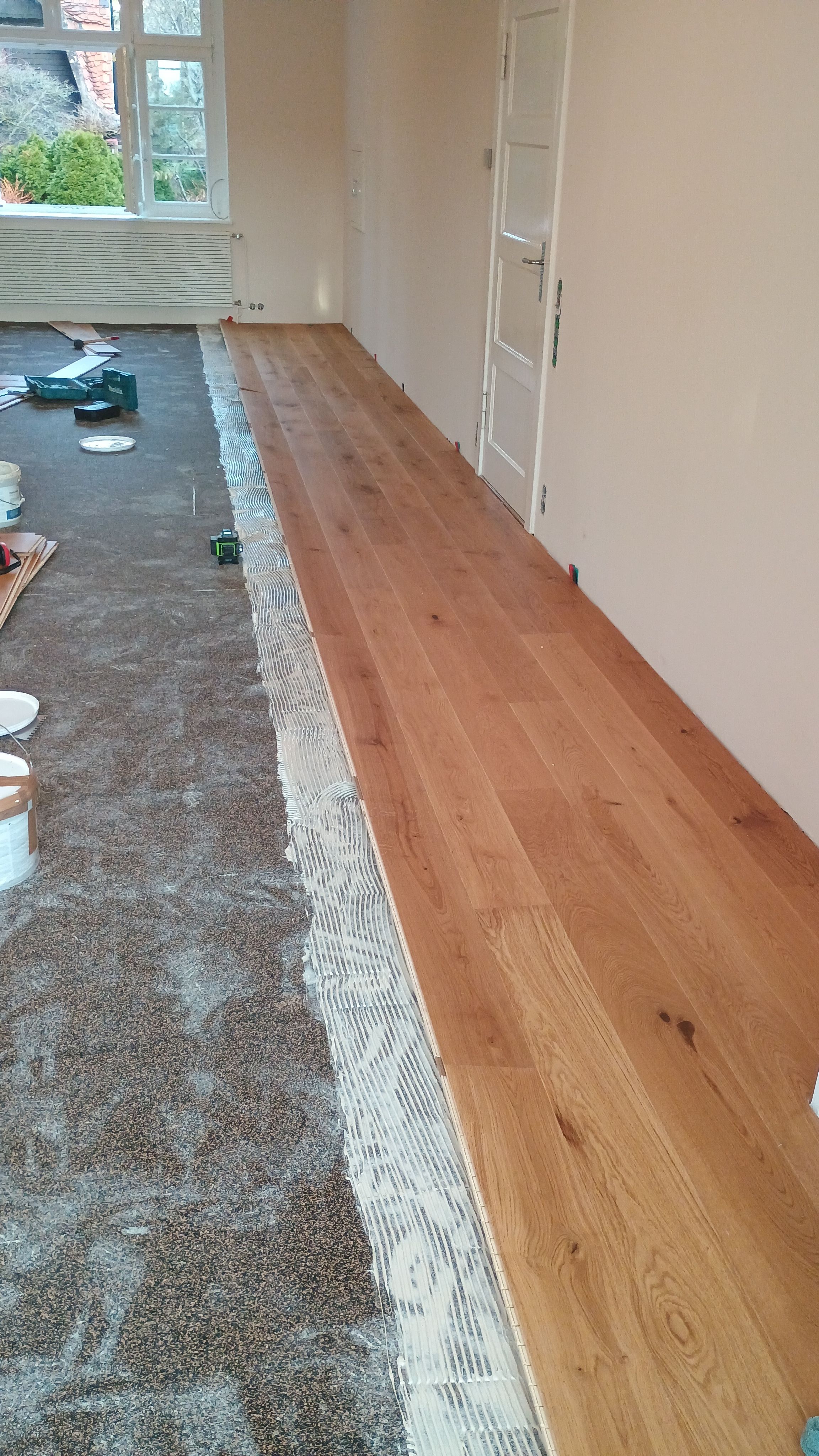 Verklebung von Clickparkett auf Gummi-Kork-Dämmung